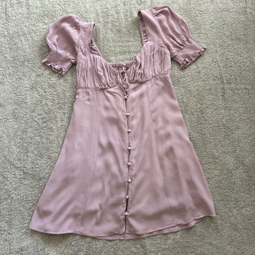 Urban Outfitters Lavender Puff Sleeve Dress